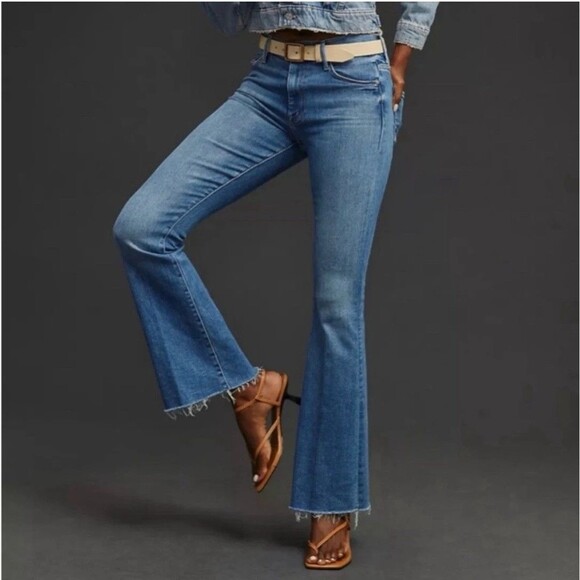 Mother The Weekender Fray A Groovy Kind of Love Size 24 Women Blue